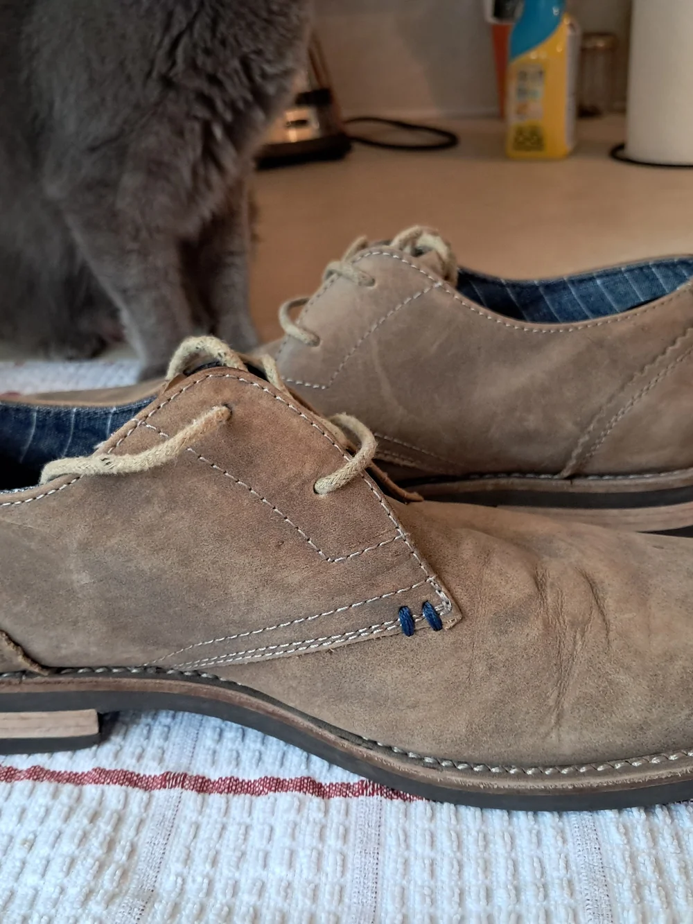 Original Penguin Wade Mens Oxford Shoes Size 10 Brown Suede Derby OP100139